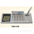digital clock with calculator and name card holder